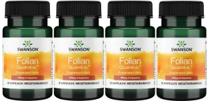 4 x Folian Quatrefolic 400mcg 30kaps, Swanson