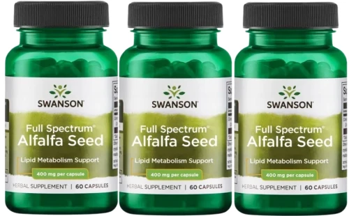 3 x FS Alfalfa Seed 400mg 60kaps, Swanson.webp