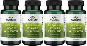 4 x FS Boswellia & Curcumin 60kaps, Swanson