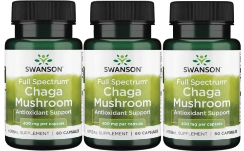 3 x FS Chaga Mushroom 60kaps, Swanson.webp