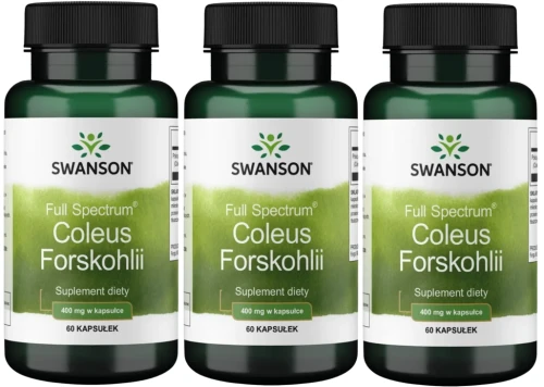 3 x FS Coleus Forskohlii 400mg 60 kaps, Swanson.webp