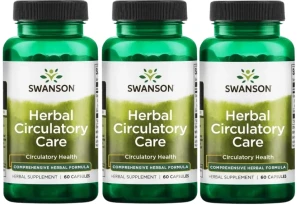3 x Herbal Circulatory Care 60 kaps, Swanson