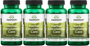 4 x Herbal Circulatory Care 60 kaps, Swanson