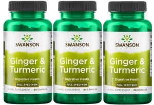 3 x Ginger & Turmeric - Imbir & Turmeric 60caps, Swanson