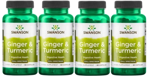 4 x Ginger &amp; Turmeric - Imbir &amp; Turmeric 60caps, Swanson.webp