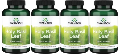 4 x Holy Basil 400mg 120kaps, Swanson.webp