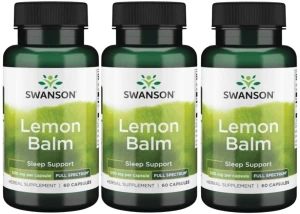 3 x Lemon Balm 500mg 60kaps, Swanson