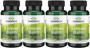 4 x Lemon Balm 500mg 60kaps, Swanson