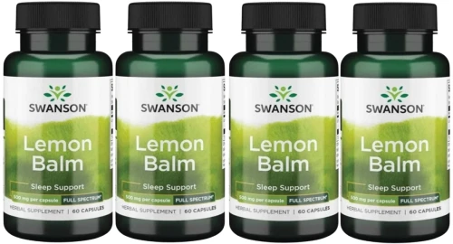 4 x Lemon Balm 500mg 60kaps, Swanson.webp