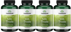 4 x FS Milk Thistle 500mg 100 kaps, Swanson