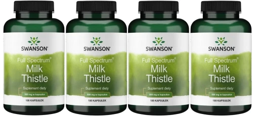4 x FS Milk Thistle 500mg 100 kaps, Swanson.webp