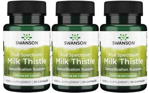 3 x FS Milk Thistle 500mg 30 kaps, Swanson.webp