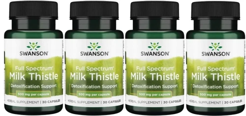 4 x FS Milk Thistle 500mg 30 kaps, Swanson.webp
