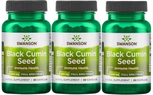 3 x Black Cumin Seed - Nasiona czarnego kminu 400mg 60 kaps, Swanson