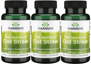 3 x FS Oat Straw (Owies zwyczajny) 400mg 60k, Swanson