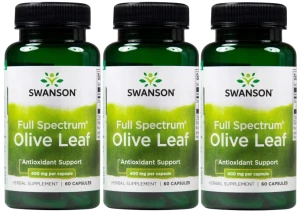 3 x FS Olive Leaf 400mg 60kaps, Swanson