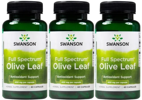 3 x FS Olive Leaf 400mg 60kaps, Swanson.webp