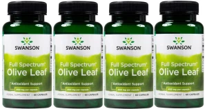 4 x FS Olive Leaf 400mg 60kaps, Swanson
