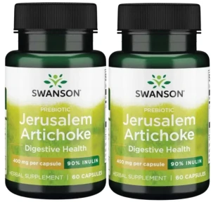 2 x Jerusalem Artichoke - Słonecznik bulwiasty 400mg 60 kaps, Swanson
