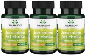 3 x Jerusalem Artichoke - Słonecznik bulwiasty 400mg 60 kaps, Swanson
