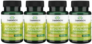 4 x Jerusalem Artichoke - Słonecznik bulwiasty 400mg 60 kaps, Swanson