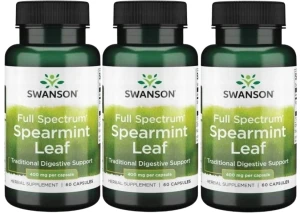 3 x FS Spearmint leaf 400mg 60caps, Swanson