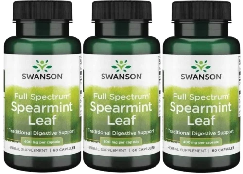 3 x FS Spearmint leaf 400mg 60caps, Swanson.webp