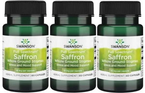 3 x FS Saffron - Szafran 15mg 60 kaps, Swanson