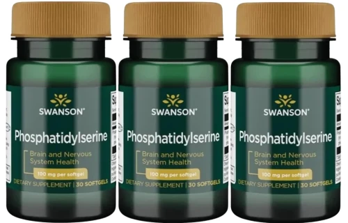 3 x Phosphatidylserine - Fosfatydyloseryna 100mg 30kaps, Swanson.webp