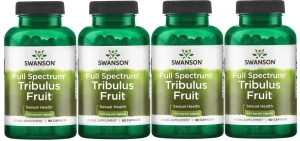 4 x FS Tribulus Fruit 500mg 90kaps, Swanson