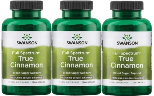 3 x True Cinnamon ( Cejloński) 300mg 120kaps, Swanson.webp