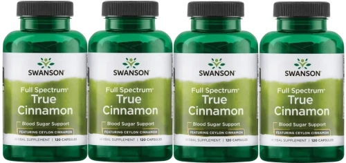 4 x True Cinnamon ( Cejloński) 300mg 120kaps, Swanson.webp