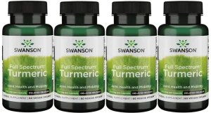 4 x FS Turmeric 750mg 60kaps, Swanson