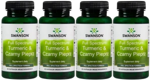 4 x FS Turmeric & Czarny pieprz 60 kaps, Swanson