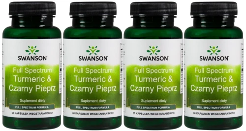 4 x FS Turmeric &amp; Czarny pieprz 60 kaps, Swanson.webp