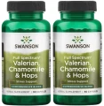 2 x FS Valerian, Chamomile &amp; Hops - Waleriana Rumianek i Chmiel 60 kaps, Swanson.webp
