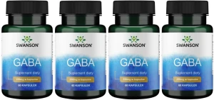 4 x GABA 250mg 60kaps, Swanson