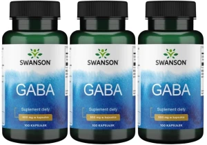 3 x GABA 500mg 100 kaps, Swanson