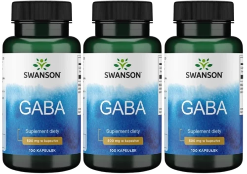 3 x GABA 500mg 100 kaps, Swanson.webp
