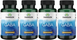 4 x GABA 500mg 100 kaps, Swanson