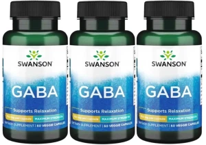 3 x GABA forte 750mg 60kaps, Swanson