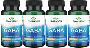4 x GABA forte 750mg 60kaps, Swanson