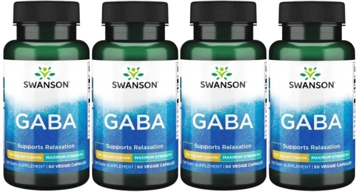 4 x GABA forte 750mg 60kaps, Swanson.webp