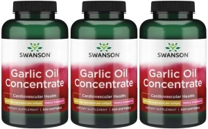 3 x Garlic Oil 500 kaps, Swanson
