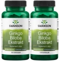 2 x Ginkgo Biloba ekstrakt 60mg 120 kaps, Swanson.webp