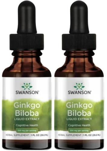 2 x Ginkgo Biloba liquid ekstrakt 29,6ml, Swanson.webp