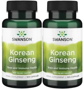 2 x Korean Ginseng - Żeń-Szeń 500mg 100 kaps, Swanson