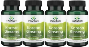 4 x Korean Ginseng - Żeń-Szeń 500mg 100 kaps, Swanson