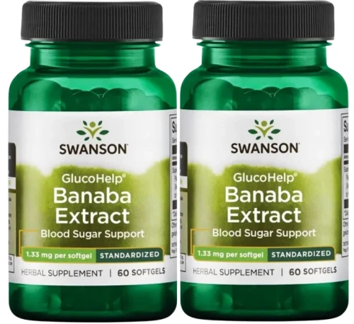 2 x GlucoHelp Banaba Extract 60kaps, Swanson.webp