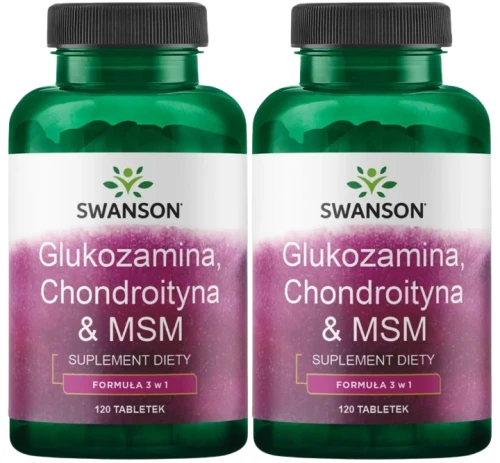 2 x Glukozamina, Chondroityna &amp; MSM 120tab, Swanson.webp